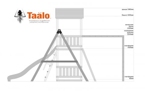 Детская игровая площадка Taälo серия В4 модель 3