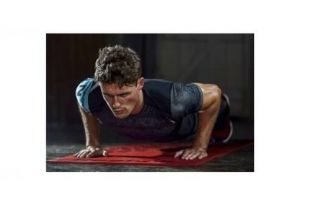 Тренировочный коврик нескользящий Reebok RAMT-12235RD (красный)