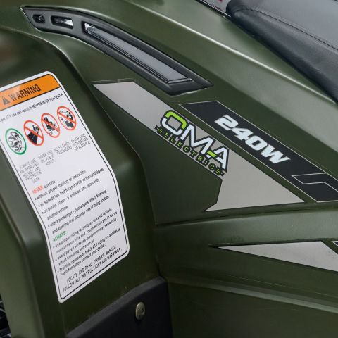 Квадроцикл детский электрический OMA Electric ELF-750 Dark green