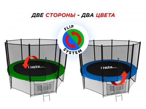 Батут UNIX line Classic 8 ft Outside (синий/зеленый)