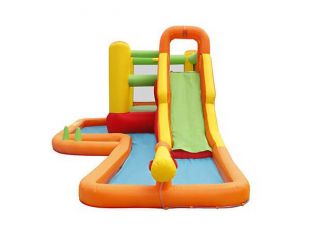 Надувной батут Happy Hop «Игра с водой» 9281 с водной горкой и бассейном