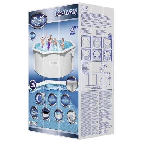 Бассейн стальной Bestway Hydrium, 300 х 120 см (56566)