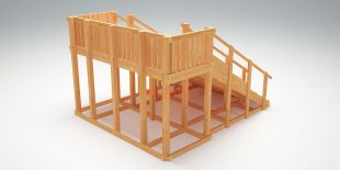 Зимняя горка Савушка Зима Wood-4