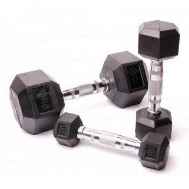 Гантельный ряд гексагональный FITNESSPORT от 2.5 до 25кг (10 пар) 