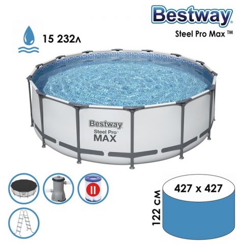 Бассейн каркасный Bestway Steel Pro MAX 427 х 122 (5612X)