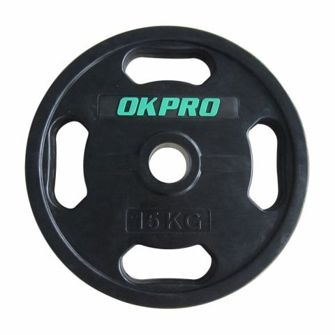 Диск обрезиненный с хватами 20 кг OKPRO OK2009E