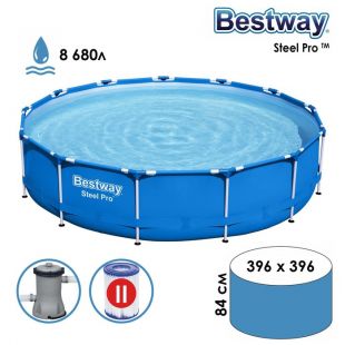 Бассейн каркасный Bestway Steel Pro 396 x 84 см (5612E)