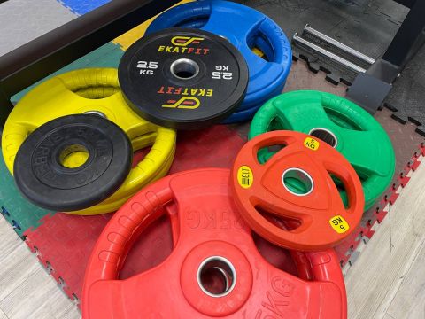 Диски обрезиненные GLT Fitness цветные (51мм)