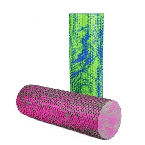 Ролик для йоги (сине-зеленый) 45 см MD Buddy MDF055