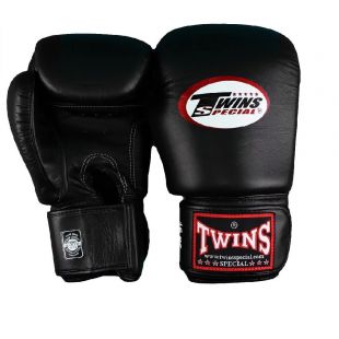 Перчатки боксерские Twins BGVL-3 для муай-тай (черные) 10 oz