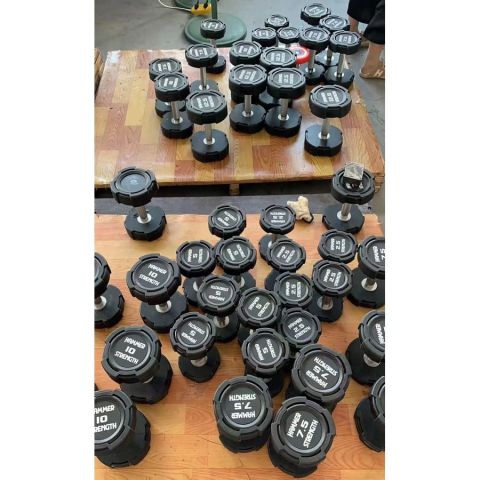 Гантельный полиуретановый ряд от 27,5 до 50 кг, шаг 2,5 кг Gymmaster ANA-047