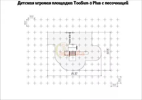 Детская площадка Савушка TooSun (Тусун) 3 Plus с песочницей