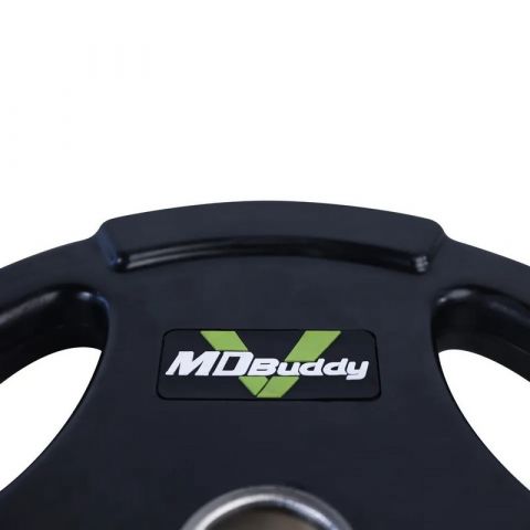 Диск обрезиненный тренировочный с тройным хватом MD Buddy MD1018 1,25кг