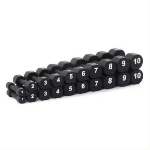 Гантельный ряд полиуретановый OKPRO OK1025C (от 1 до 10 кг, шаг 1 кг)