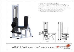 Сгибание-разгибание ног (стек 100 кг) ARMSsport AR053.2