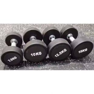 Гантельный ряд полиуретановый от 2,5 до 25 кг (шаг 2,5 кг) Gymmaster ANA-002