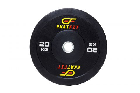 Диск бамперный EkatFit 20 кг (черный)